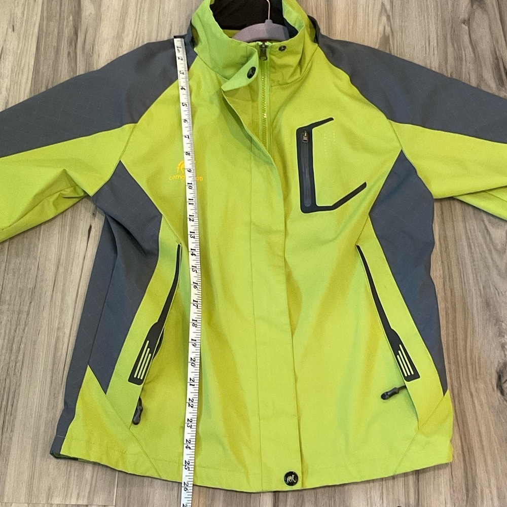 Diamond Supply Co. Lime Green and Charcoal Women’s Raincoat Size XS - Picture 12 of 16